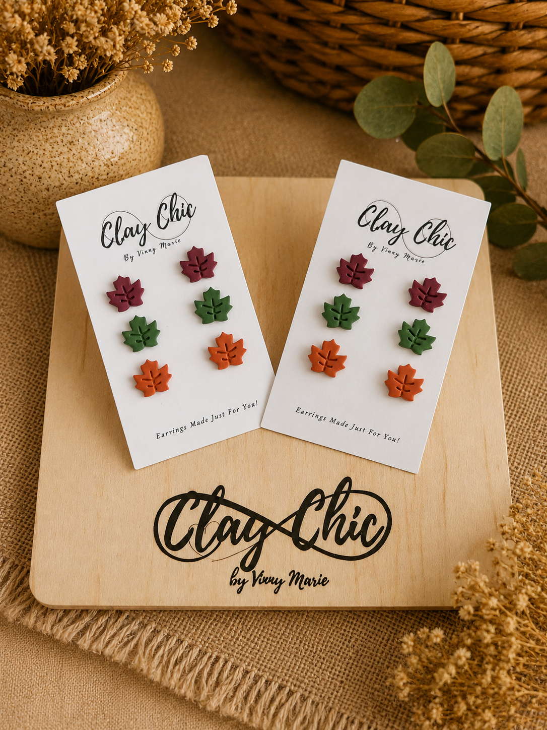 Fall Leaf Studs