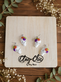 Floral Skull Dangles
