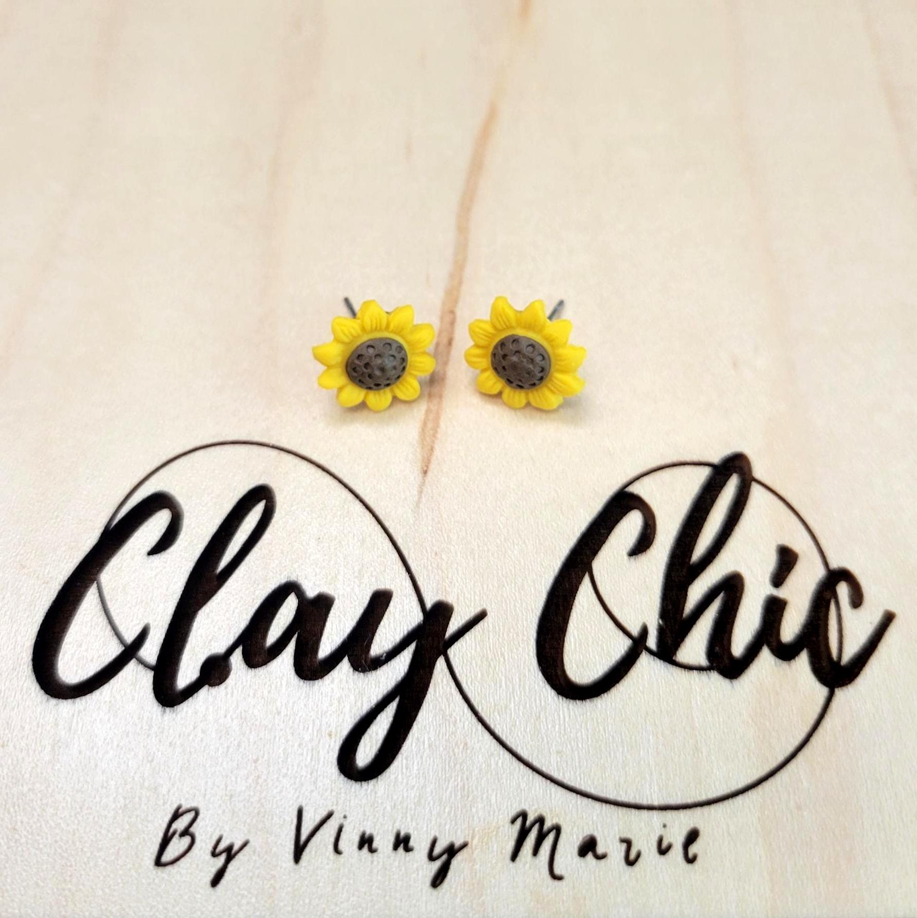 Sunshine Sunflower Studs