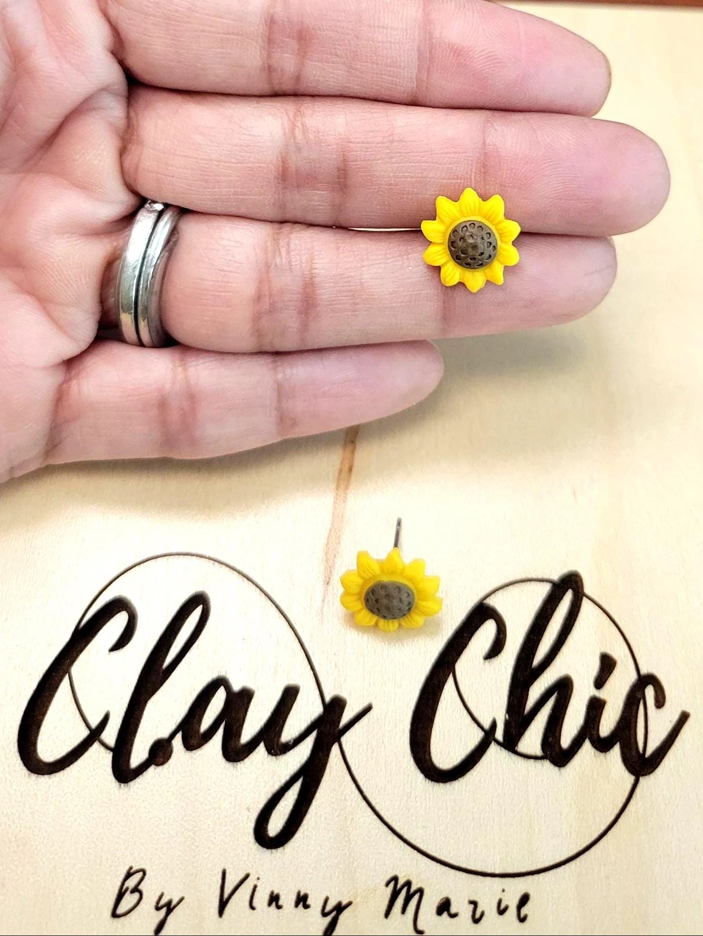 Sunshine Sunflower Studs