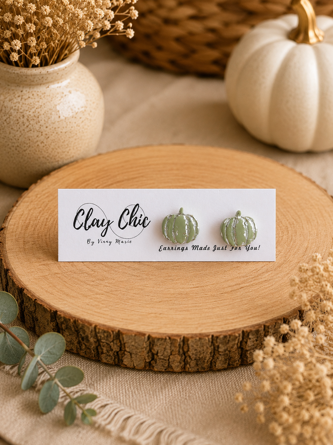 Gilded Pumpkin Studs