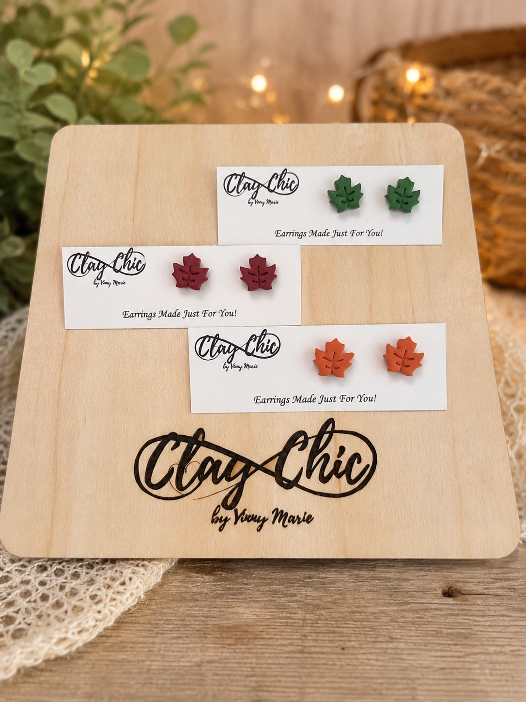 Fall Leaf Studs
