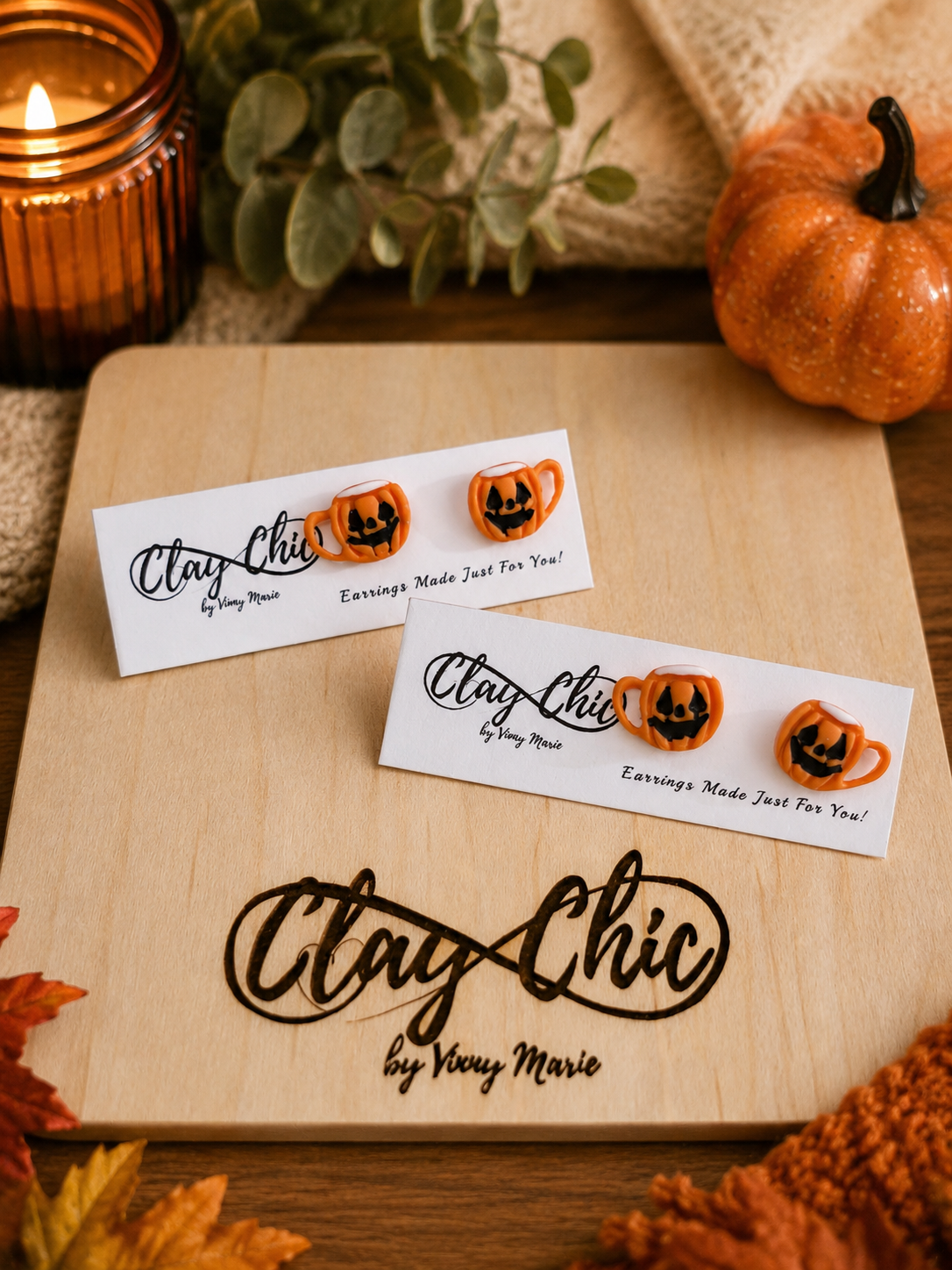 Jack-O-Lantern Latte Studs