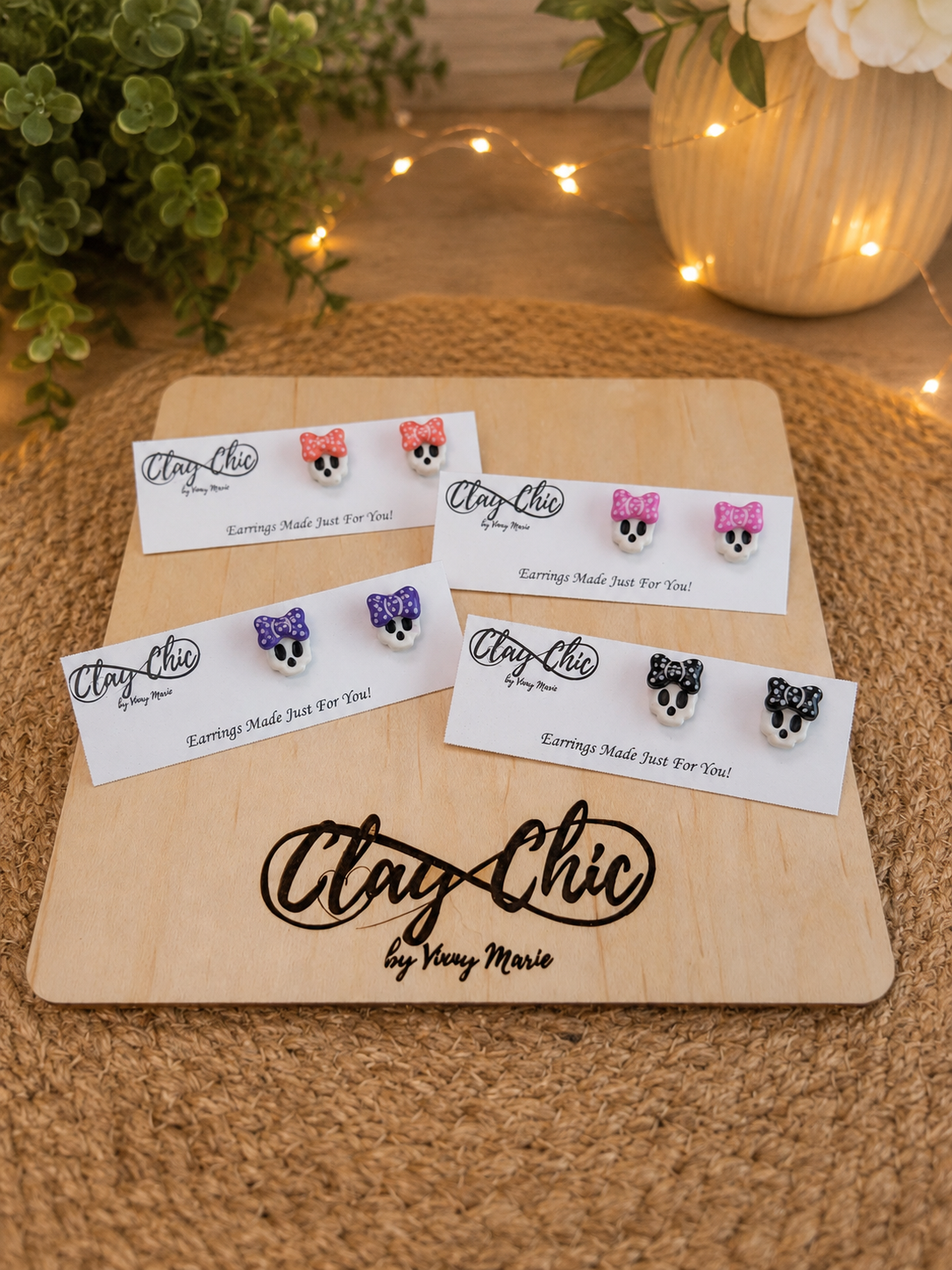Girly Skull Studs